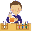 Boy scientist cartoon